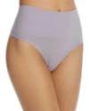 Yummie By Heather Thomson Ultralight Seamless Shaping Thong In Dapple Grey
