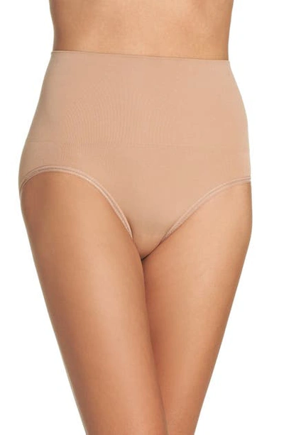 Yummie By Heather Thomson Ultralight Seamless Shaping Briefs In Almond