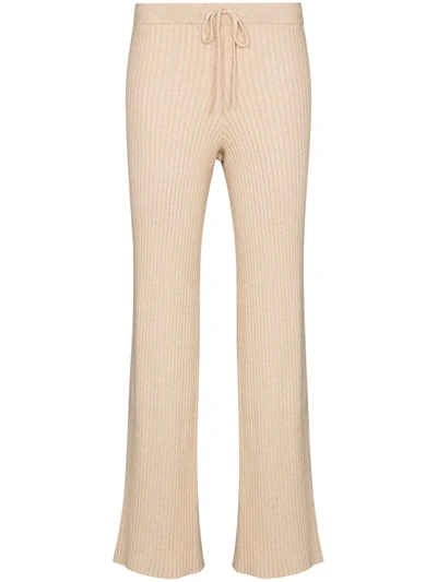 Skin Kennedy Wide Leg Trousers In Neutrals