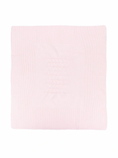 Little Bear Pink Ribbed Blanket