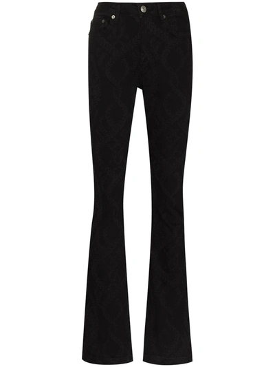 Daily Paper Braids Lilian Flared Trousers In Black