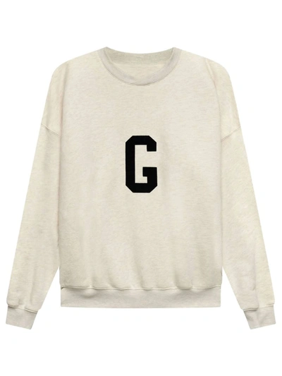 Fear Of God Logo-printed Crewneck Cotton-jersey Sweatshirt In White