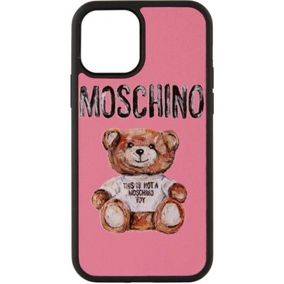 Moschino Pink 'not A Toy' Iphone 12/12 Pro Case In 7948 Pink