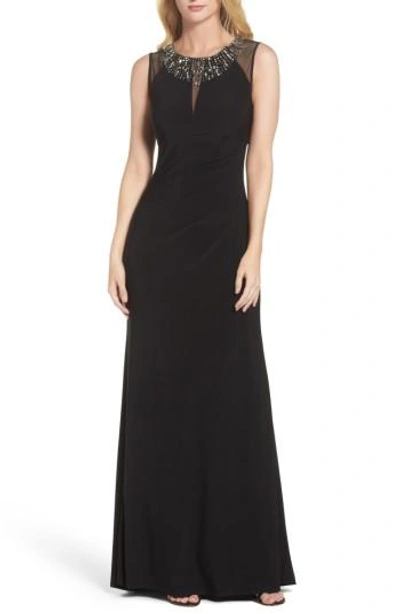 Vince Camuto Embellished Gown In Black