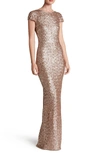 Dress The Population Teresa Body-con Gown In Rose Gold