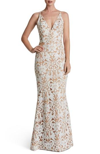 dress the population white gown