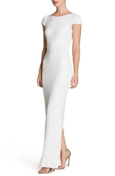 Dress The Population Teresa Body-con Gown In White