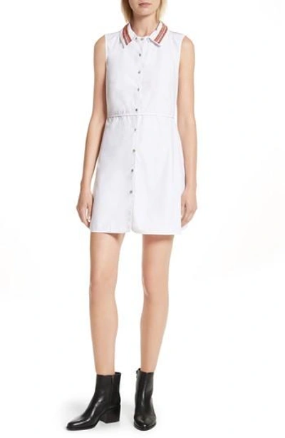 Opening Ceremony Transformer Poplin Dress With Detachable Embroidered Collar In White