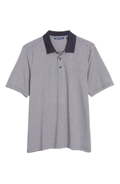 Cutter & Buck Forge Drytec Stripe Performance Polo In Liberty Navy