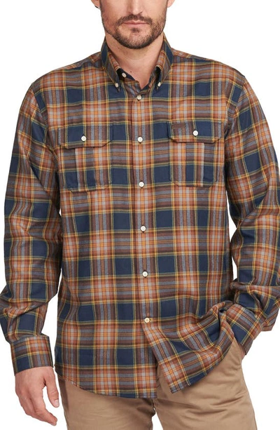Barbour Men's Singsby Tailored-fit Temperature-regulating Highland Check Shirt In Navy