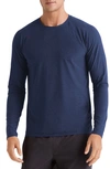 Rhone Crew Neck Long Sleeve T-shirt In Midnight Heather