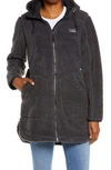 L.l.bean Mountain Windproof High Pile Fleece Coat In Alloy Gray