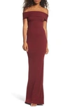 Katie May Legacy Crepe Body-con Gown In Bordeaux