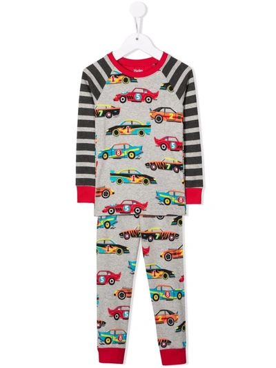 Hatley Boys' Organic Cotton Classic Race Cars Printed Pyjama Set - Little Kid, Big Kid In Grey