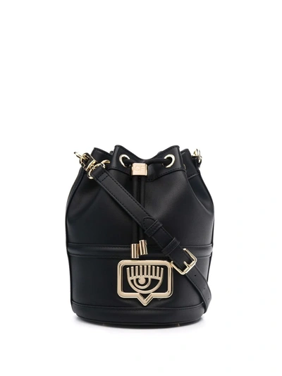 Chiara Ferragni Bucket Bag In Synthetic Leather In Schwarz | ModeSens