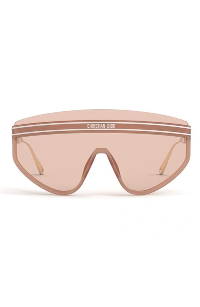 Dior Club M2u Wrap Injection Plastic-metal Shield Sunglasses In Pink/pink Solid