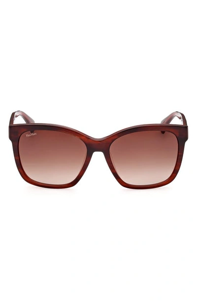 Max Mara 56mm Gradient Square Sunglasses In Red