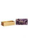 Kendra Scott Rectangle Filigree Box - Purple In Chevron Amethyst