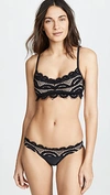 Pilyq Scalloped Lace Bikini Top In Midnight