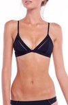 Rhythm My Bralette Triangle Bikini Top In Black