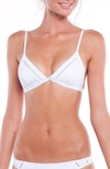 Rhythm My Bralette Triangle Bikini Top In White