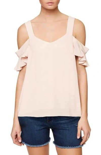 Sanctuary Annie Cold Shoulder Blouse In Cameo Pink