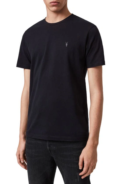 Allsaints Brace Tonic Crewneck T-shirt In Ink Navy