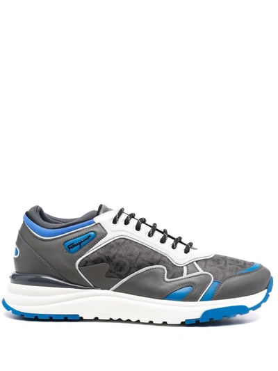 Ferragamo Gancini Rainbow Sneaker In Grey