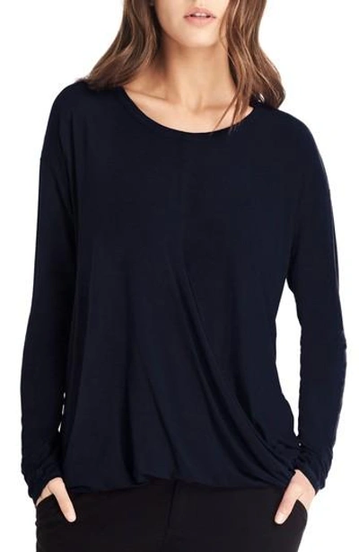 Michael Stars Faux Wrap Top In Nocturnal