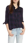 Rails Hunter Plaid Shirt In Midnight/ Merlot/ Gold