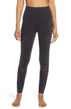 Alo Yoga High Waist Moto 7/8 Leggings In Black