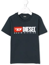 Diesel Kids' Tjustdivision T-shirt In Blue