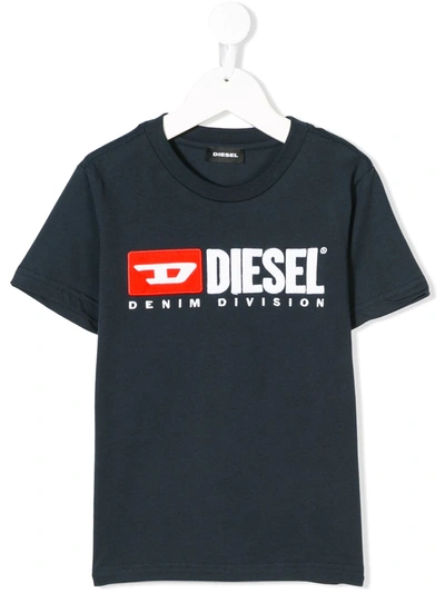 Diesel Kids' Tjustdivision T-shirt In Blue