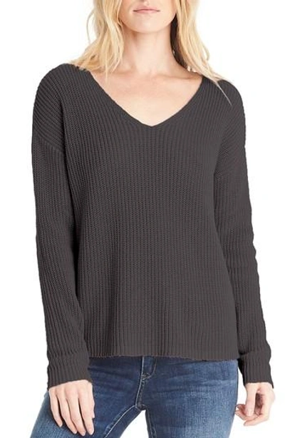 Michael Stars V-neck Sweater In Black