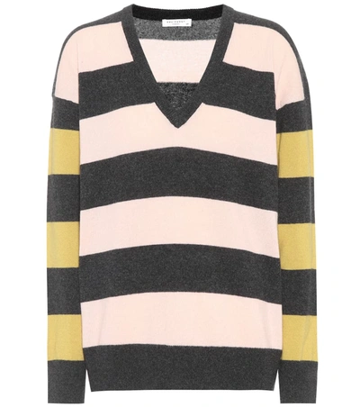 Equipment Lucinda Striped Cashmere Sweater In French Nude