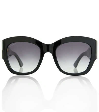 Cartier Oversized Acetate Cat-eye Sunglasses In Petrol