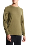 Theory Men's Anemone Essential Long-sleeve Tee In Dark Olive