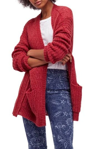 Free People Weekend Getaway Cardigan In Red | ModeSens