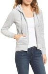 Juicy Couture Robertson Velour Hoodie In Silver Lining