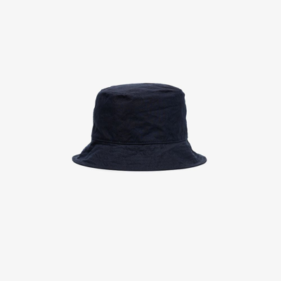Snow Peak Quick Dry Logo Tab Cotton-blend Bucket Hat In Blue