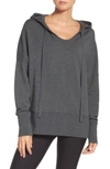Alo Yoga Fluid Tunic Hoodie In Anthracite Heather