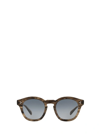 Oliver Peoples Ov5382su Sepia Smoke Unisex Sunglasses In Soft Teal Gradient Mirror