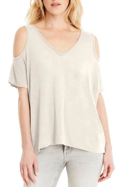 Michael Stars Cold Shoulder Tee In Chalk