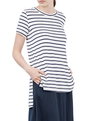 Amour Vert Paola High/low Tee In Marine Stripe