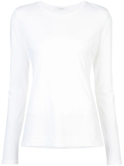 Adam Lippes Long Sleeve Crewneck T-shirt In White