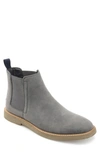 Vance Co. Marshon Vegan Suede Chelsea Boot In Gray