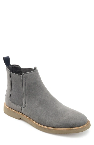 Vance Co. Marshon Vegan Suede Chelsea Boot In Gray