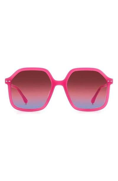 Isabel Marant Geo Square Acetate Sunglasses In Fuchsia