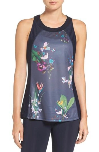 Ted Baker Tropical Oasis Tank In Navy