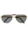 Cartier Santos De  Sunglasses In Gold